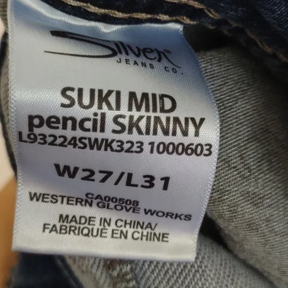 Silver Jeans - Suki Mid Pencil Skinny Shorts size 27 - Picture 10 of 10